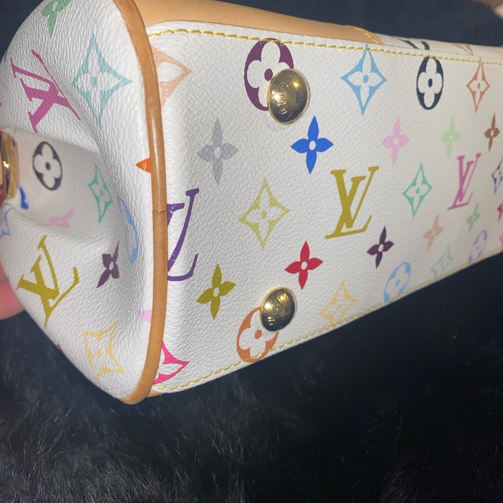 SOLD- TAKASHI MURAKAMI X LOUIS VUITTON WHITE MONOGRAM MULTICOLOR  BEVERLY GM - Picture 12 of 14
